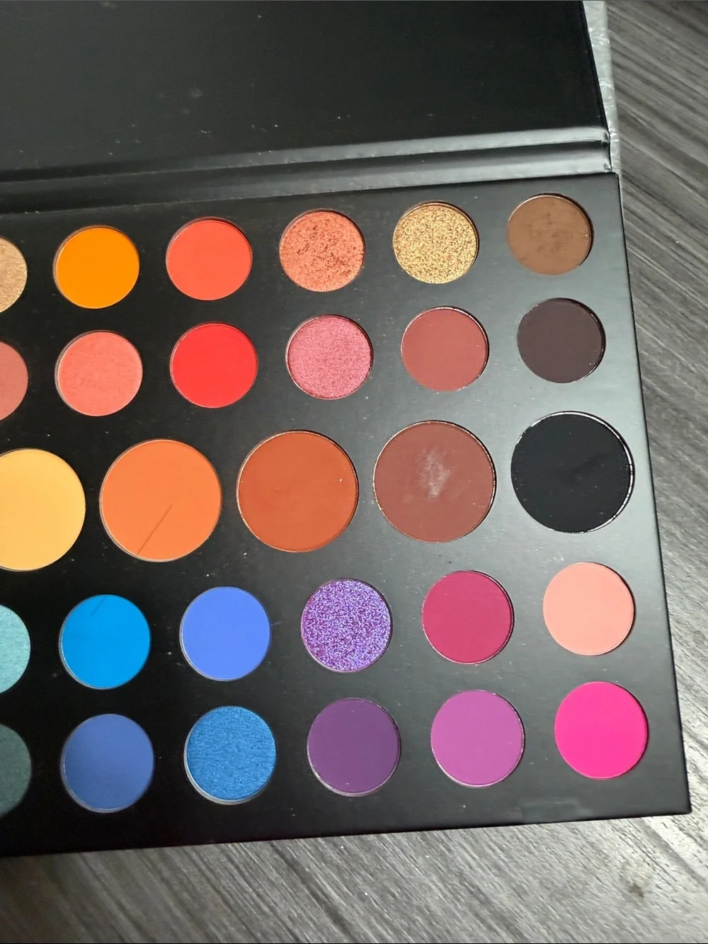 Morphe Eyeshadow Palette in Red, Orange, Yellow, Green, Blue, Purple, Pink, Gold